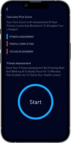 Pura Score flow, redesigned, screen 1 of 5