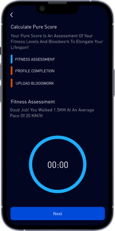 Pura Score flow, redesigned, screen 2 of 5