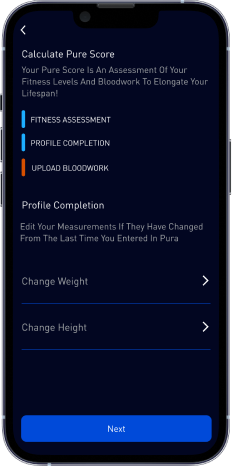 Pura Score flow, redesigned, screen 3 of 5